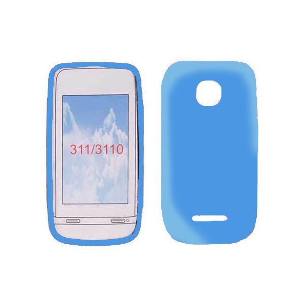 CUSTODIA GEL TPU SILICONE LUCIDA per NOKIA ASHA 311 COLORE BLU