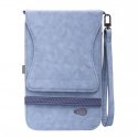 CUSTODIA VERTICALE con STAND PER SAMSUNG P6200 Galaxy Tab 7.0 Plus EFFETTO JEANS COLORE BLU