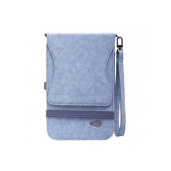 CUSTODIA VERTICALE con STAND PER SAMSUNG P6200 Galaxy Tab 7.0 Plus EFFETTO JEANS COLORE BLU