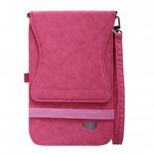 CUSTODIA VERTICALE con STAND PER SAMSUNG P6200 Galaxy Tab 7.0 Plus EFFETTO JEANS COLORE ROSA