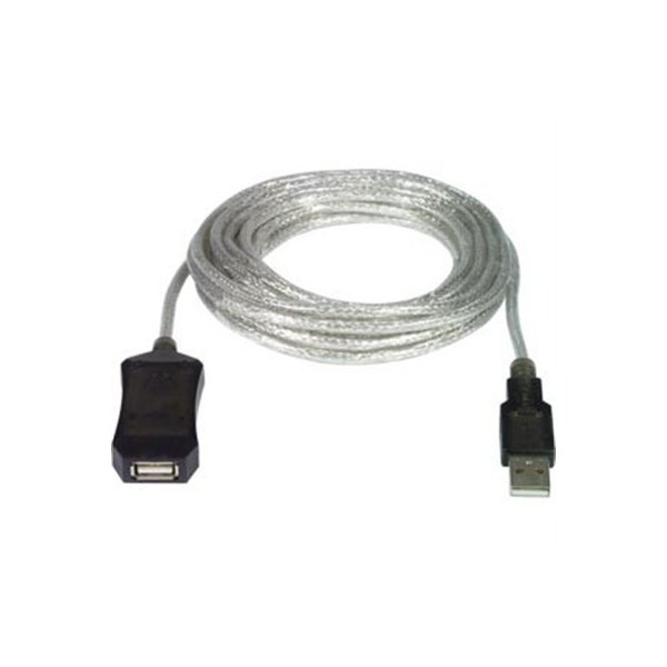 CAVO PROLUNGA USB 2.0 MASCHIO / FEMMINA AMPLIFICATA LUNGHEZZA 5 Mt. COLORE GRIGIO PUSB5M