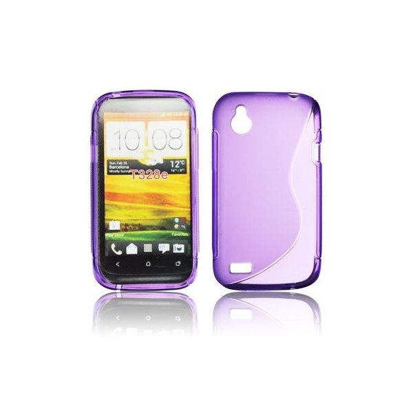 CUSTODIA GEL TPU SILICONE DOUBLE per HTC DESIRE X T328e COLORE VIOLA