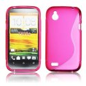 CUSTODIA GEL TPU SILICONE DOUBLE per HTC DESIRE X T328e COLORE ROSA