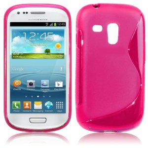 CUSTODIA GEL TPU SILICONE DOUBLE per SAMSUNG i8190 Galaxy S3 Mini, I8200 Galaxy S3 Mini VE COLORE ROSA