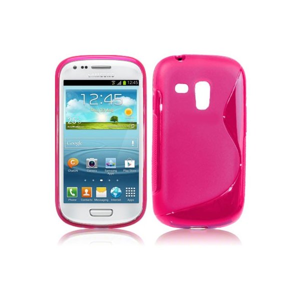 CUSTODIA GEL TPU SILICONE DOUBLE per SAMSUNG i8190 Galaxy S3 Mini, I8200 Galaxy S3 Mini VE COLORE ROSA