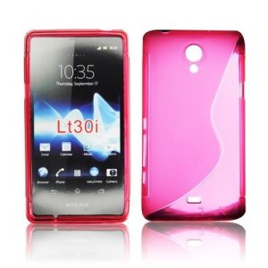 CUSTODIA GEL TPU SILICONE DOUBLE per SONY XPERIA T LT30P COLORE ROSA