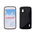 CUSTODIA GEL TPU SILICONE DOUBLE per LG Nexus 4 E960 COLORE NERO