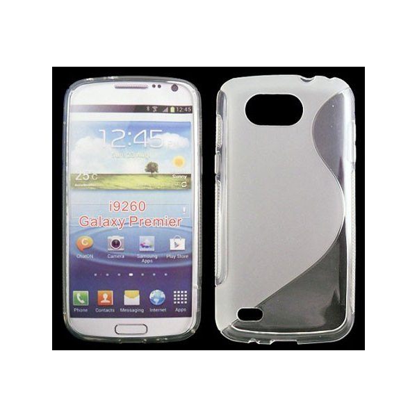 CUSTODIA GEL TPU SILICONE DOUBLE per SAMSUNG I9260 Galaxy Premier COLORE BIANCO