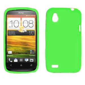 CUSTODIA GEL TPU SILICONE LUCIDA per HTC DESIRE X T328e COLORE VERDE