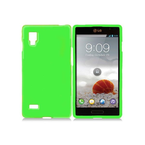 CUSTODIA GEL TPU SILICONE LUCIDA per LG L9 Optimus P760 COLORE VERDE