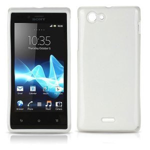 CUSTODIA GEL TPU SILICONE LUCIDA per SONY XPERIA J ST26i COLORE BIANCO