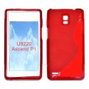 CUSTODIA GEL TPU SILICONE DOUBLE per HUAWEI U9200 ASCEND P1 COLORE ROSSO