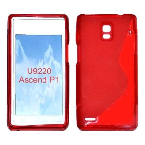 CUSTODIA GEL TPU SILICONE DOUBLE per HUAWEI U9200 ASCEND P1 COLORE ROSSO