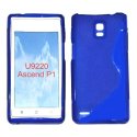 CUSTODIA GEL TPU SILICONE DOUBLE per HUAWEI U9200 ASCEND P1 COLORE BLU