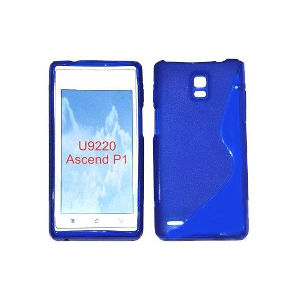 CUSTODIA GEL TPU SILICONE DOUBLE per HUAWEI U9200 ASCEND P1 COLORE BLU