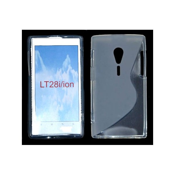 CUSTODIA GEL TPU SILICONE DOUBLE per SONY XPERIA ION LT28i COLORE BIANCO