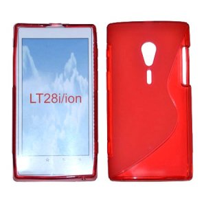 CUSTODIA GEL TPU SILICONE DOUBLE per SONY XPERIA ION LT28i COLORE ROSSO