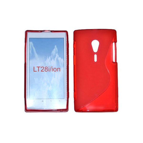 CUSTODIA GEL TPU SILICONE DOUBLE per SONY XPERIA ION LT28i COLORE ROSSO