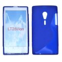 CUSTODIA GEL TPU SILICONE DOUBLE per SONY XPERIA ION LT28i COLORE BLU