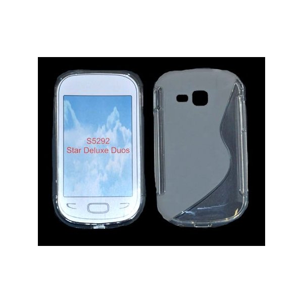 CUSTODIA GEL TPU SILICONE DOUBLE per SAMSUNG REX 90 S5292 COLORE BIANCO