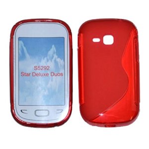 CUSTODIA GEL TPU SILICONE DOUBLE per SAMSUNG REX 90 S5292 COLORE ROSSO