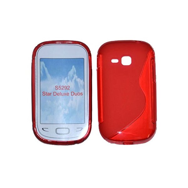 CUSTODIA GEL TPU SILICONE DOUBLE per SAMSUNG REX 90 S5292 COLORE ROSSO