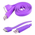 CAVO USB 30 PIN PIATTO PER DISPOSITIVI APPLE - CARICA E SINCRONIZZAZIONE COLORE VIOLA