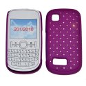 CUSTODIA RIGIDA GOMMATA CON BRILLANTINI per NOKIA ASHA 200, ASHA 201 COLORE VIOLA