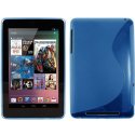 CUSTODIA GEL TPU SILICONE DOUBLE per ASUS GOOGLE NEXUS 7 TABLET 7" COLORE BLU