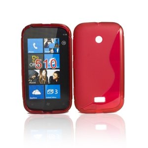 CUSTODIA GEL TPU SILICONE DOUBLE NOKIA LUMIA 510 COLORE ROSSO