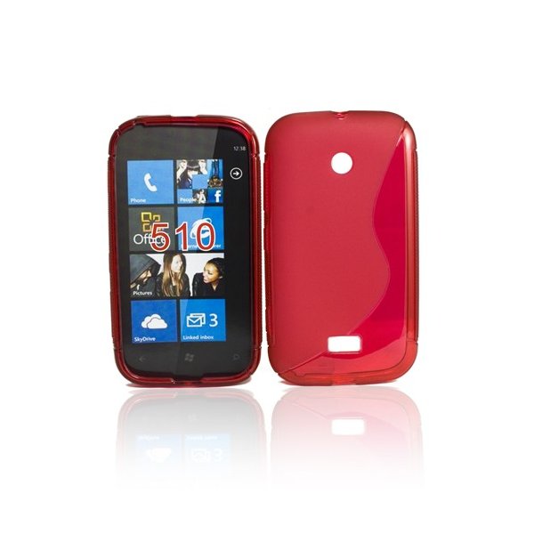 CUSTODIA GEL TPU SILICONE DOUBLE NOKIA LUMIA 510 COLORE ROSSO