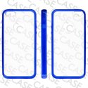 CUSTODIA per APPLE IPHONE SE, IPHONE 5S, IPHONE 5 - BACK RIGIDA TRASPARENTE CON CORNICE COLORE BLU