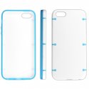 CUSTODIA per APPLE IPHONE SE, IPHONE 5S, IPHONE 5 - BACK RIGIDA COLORE BIANCO CON CORNICE BLU E BIANCA