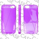 CUSTODIA GEL TPU SILICONE per APPLE IPHONE 5, 5S COLORE VIOLA CON SFUMATURA