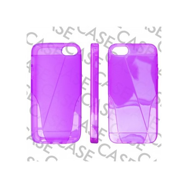 CUSTODIA GEL TPU SILICONE per APPLE IPHONE 5, 5S COLORE VIOLA CON SFUMATURA