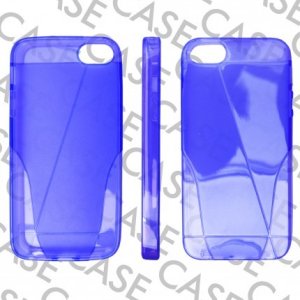 CUSTODIA GEL TPU SILICONE per APPLE IPHONE 5, 5S COLORE BLU CON SFUMATURA