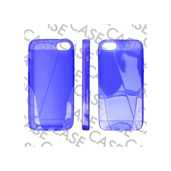 CUSTODIA GEL TPU SILICONE per APPLE IPHONE 5, 5S COLORE BLU CON SFUMATURA