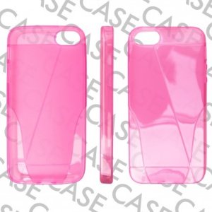 CUSTODIA GEL TPU SILICONE per APPLE IPHONE 5, 5S COLORE ROSA CON SFUMATURA