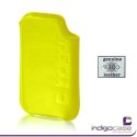 CUSTODIA IN VERA PELLE A SACCHETTO per APPLE IPHONE 4, 4S E MODELLI SIMILARI INDIGO CASE COLORE GIALLO