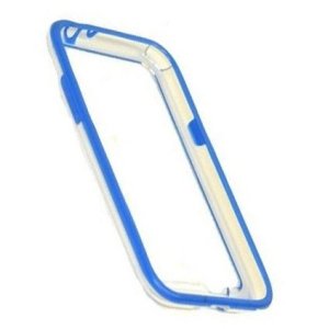 CUSTODIA BUMPER GEL TPU SILICONE SEMI-RIGIDO per SAMSUNG NOTE2 N7100, N7105 COLORE AZZURRO