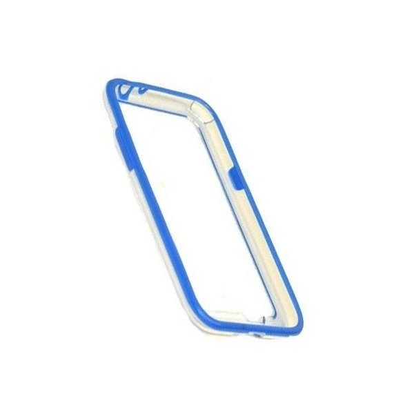 CUSTODIA BUMPER GEL TPU SILICONE SEMI-RIGIDO per SAMSUNG NOTE2 N7100, N7105 COLORE AZZURRO