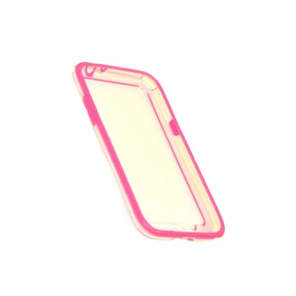 CUSTODIA BUMPER GEL TPU SILICONE SEMI-RIGIDO per SAMSUNG NOTE2 N7100, N7105 COLORE ROSA